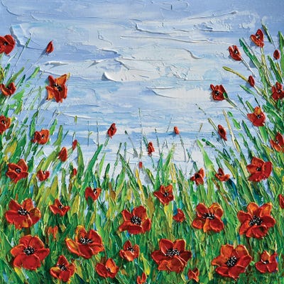 Poppy Field by Olga Tkachyk framed canvas print