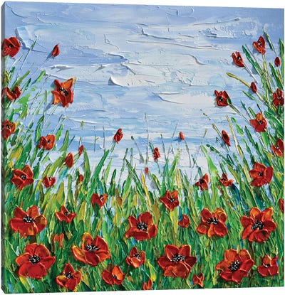 Poppy Field Canvas Art Print - Olga Tkachyk