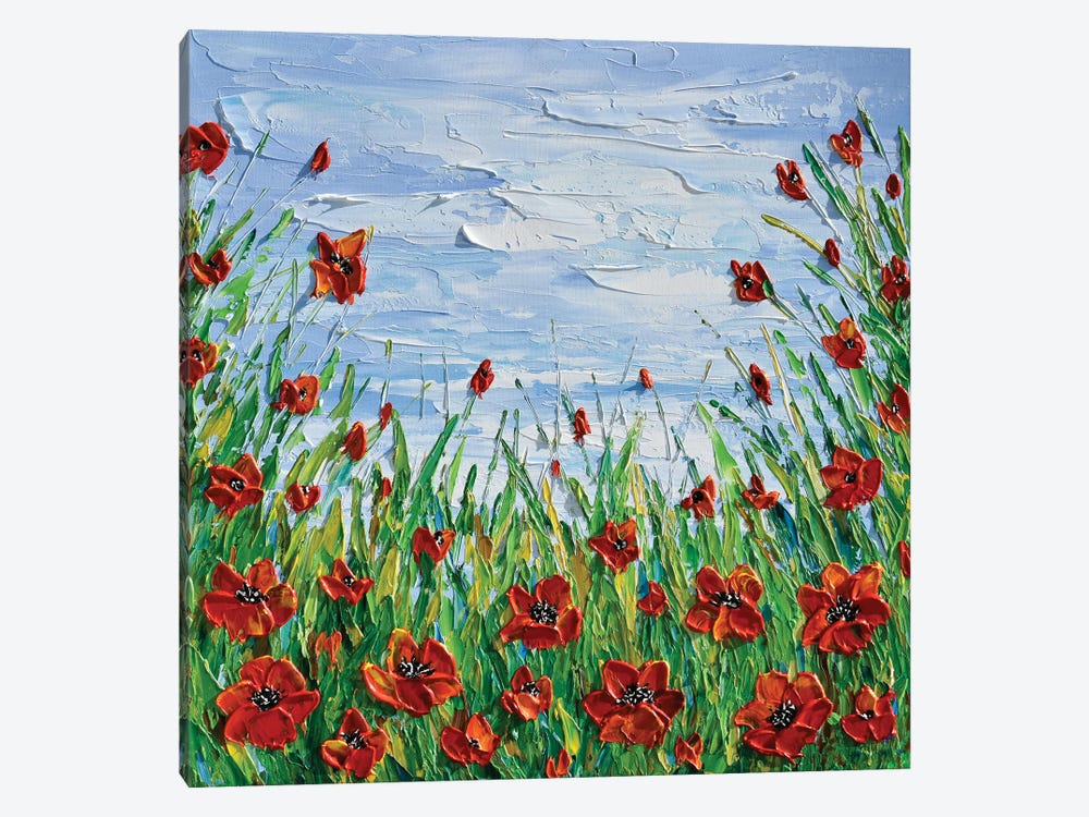 Poppy Field by Olga Tkachyk 1-piece Canvas Print