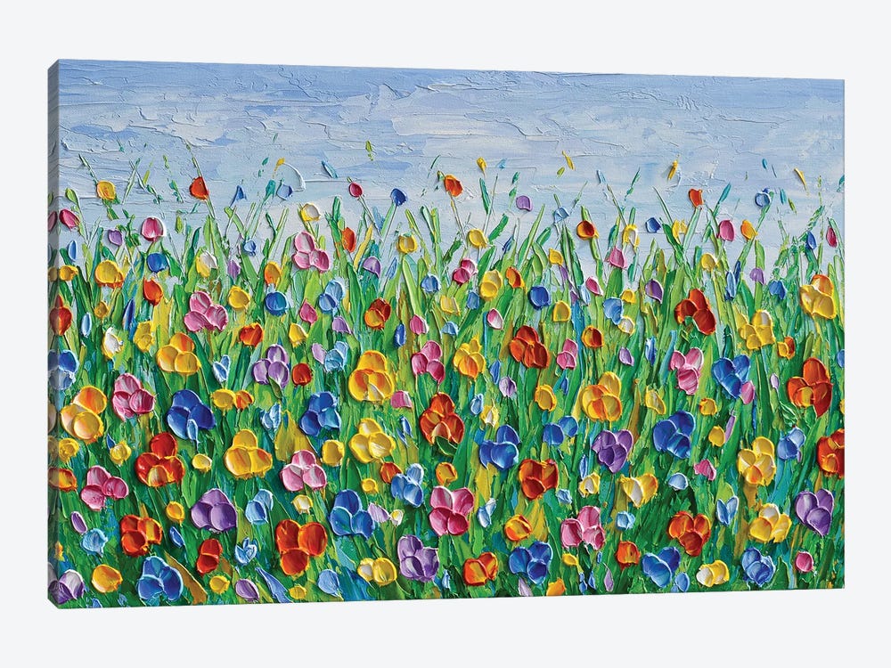 Colorful Flower Field by Olga Tkachyk 1-piece Art Print