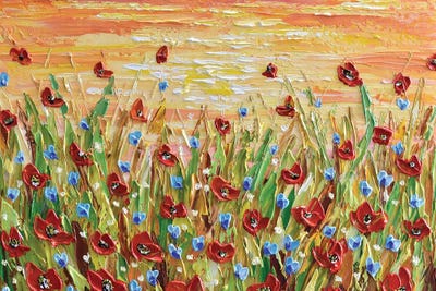 Sunset Poppies by Olga Tkachyk canvas print