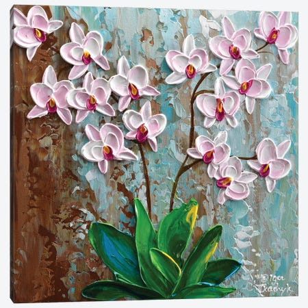 Pink Orchid Canvas Print #OTK140} by Olga Tkachyk Canvas Wall Art