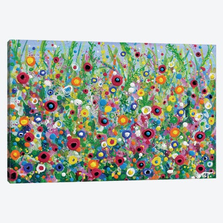 Bright Flowers Canvas Print #OTK143} by Olga Tkachyk Canvas Wall Art