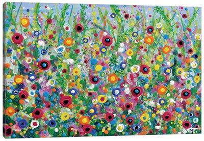 Bright Flowers Canvas Art Print - Olga Tkachyk