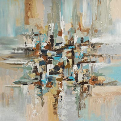 Blue And Brown Synergy by Olga Tkachyk framed canvas print