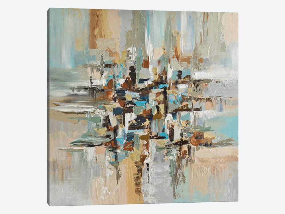 Blue And Brown Synergy by Olga Tkachyk 1-piece Canvas Artwork