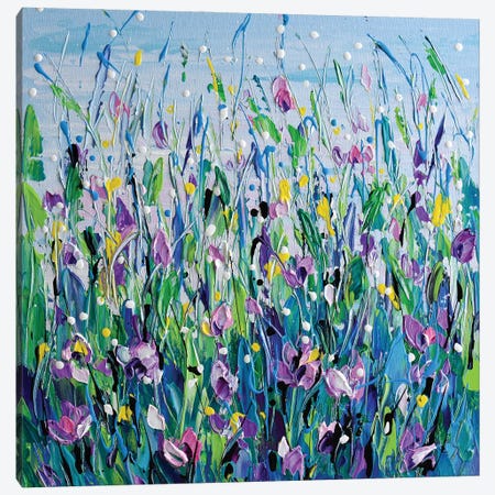 Lavender Flowers Canvas Print #OTK147} by Olga Tkachyk Art Print