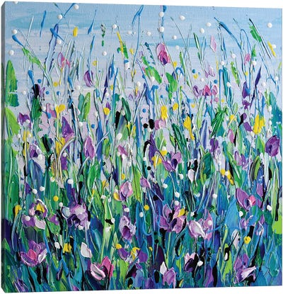 Lavender Flowers Canvas Art Print - Lavender Art