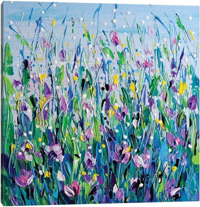 Purple Meadow Canvas Art Print - Olga Tkachyk