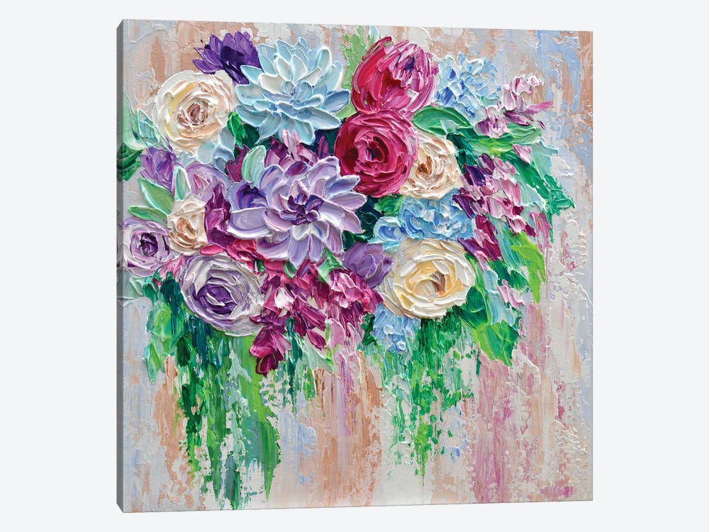 Bouquet Of Flowers by Olga Tkachyk 1-piece Canvas Wall Art