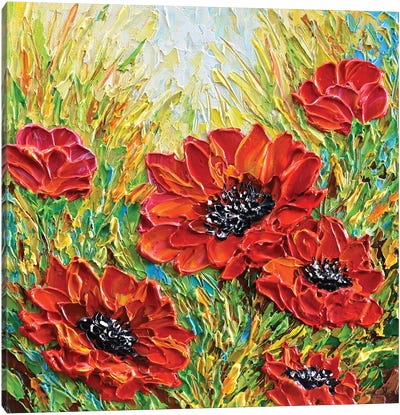 Red Poppies Canvas Art Print - Olga Tkachyk