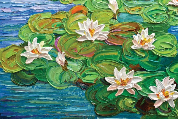 Water Lilies: Waterlilies In The Morning by Olga Tkachyk
