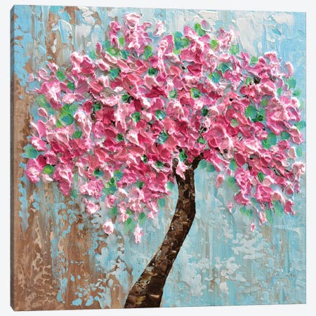 Cherry Blossom Tree Canvas Print #OTK157} by Olga Tkachyk Canvas Wall Art