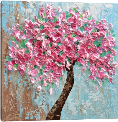 Cherry Blossom Tree Canvas Art Print - Olga Tkachyk