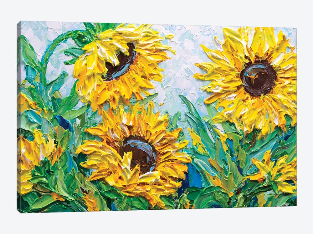 Sunflowers In The Morning by Olga Tkachyk 1-piece Canvas Artwork