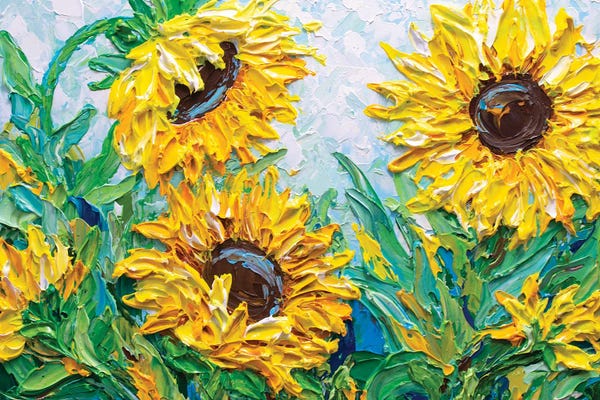 Fine Art Print: Sunflowers In The Morning by Olga Tkachyk