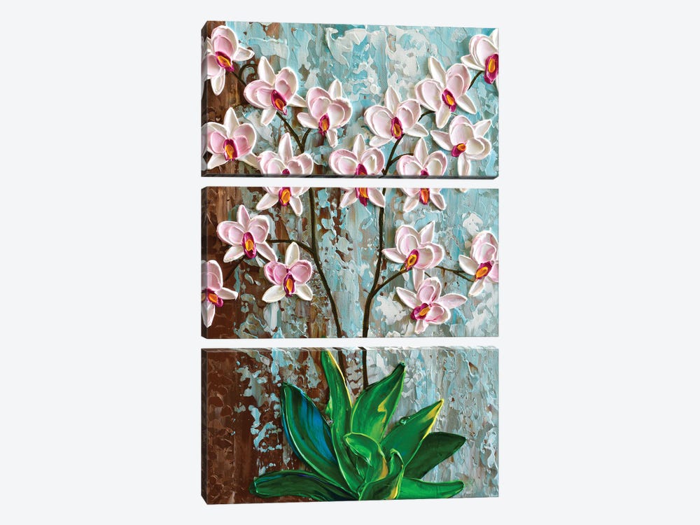 Beautiful Orchid by Olga Tkachyk 3-piece Canvas Print