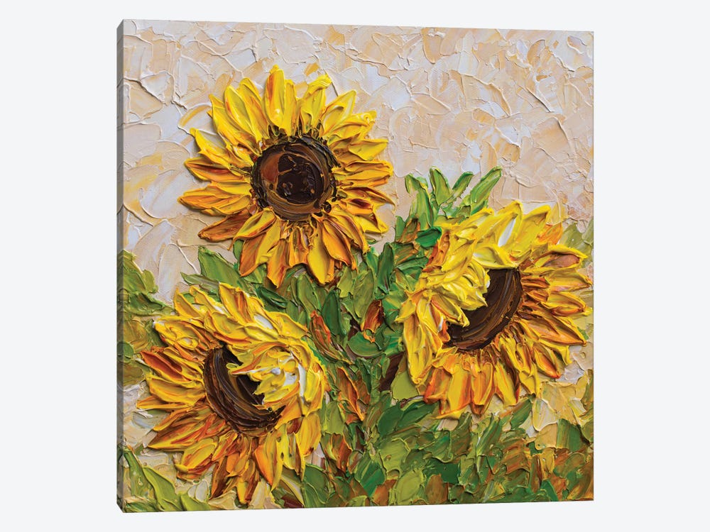 Sunflowers At Sunset by Olga Tkachyk 1-piece Canvas Art Print