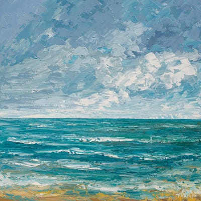 Serene Ocean by Olga Tkachyk framed canvas print