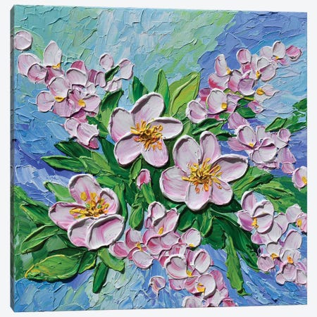 Apple Blossom Canvas Print #OTK16} by Olga Tkachyk Art Print