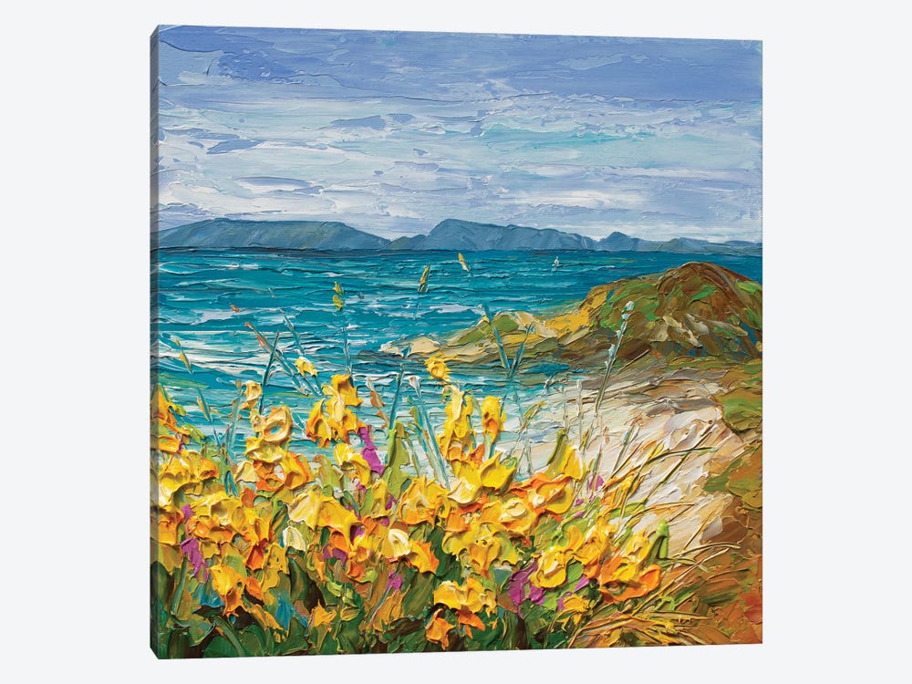 Flowers Near The Ocean by Olga Tkachyk 1-piece Canvas Print