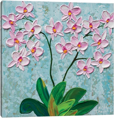Winter Orchid II Canvas Art Print - Zen Bedroom Art