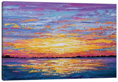 Ocean Sunset Canvas Art Print - Olga Tkachyk