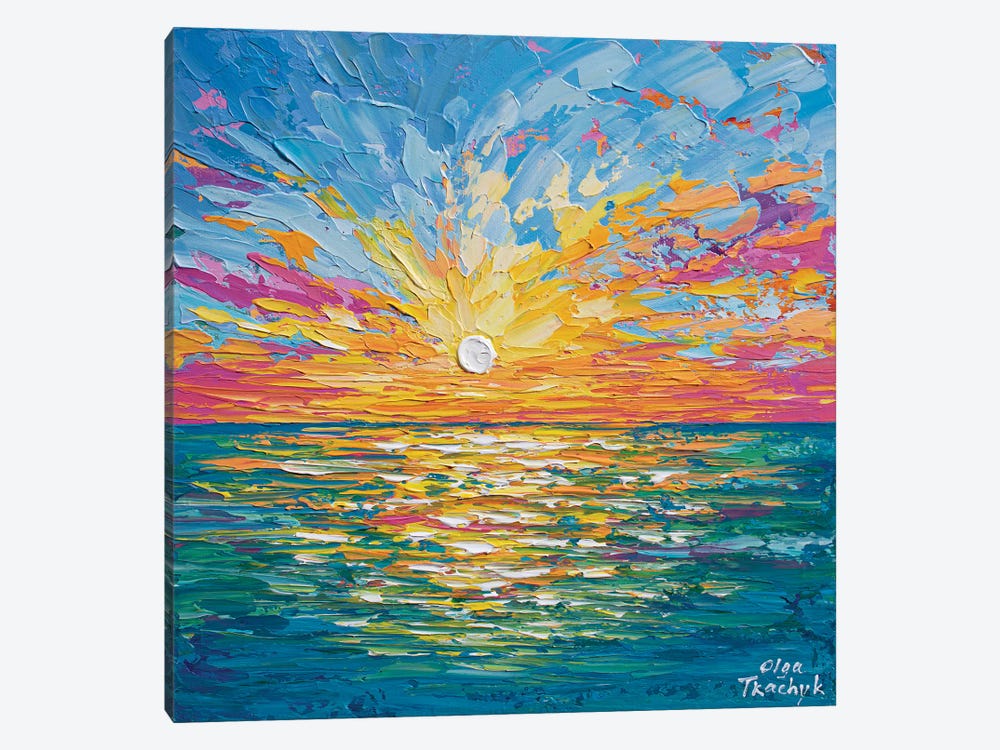 Sunset Over The Sea by Olga Tkachyk 1-piece Canvas Art