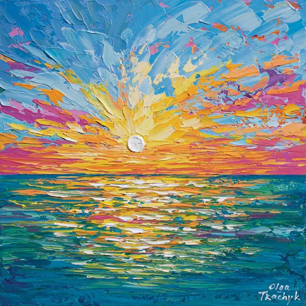 Olga Tkachyk: Sunset Over The Sea by Olga Tkachyk