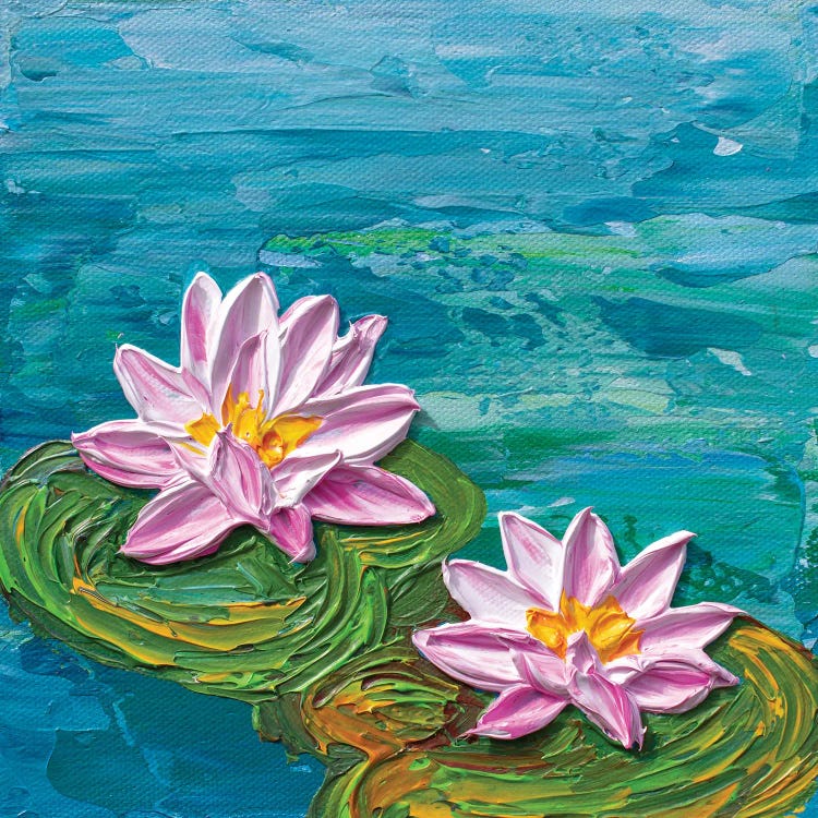 Pretty Pink Water Lilies by Olga Tkachyk wall art