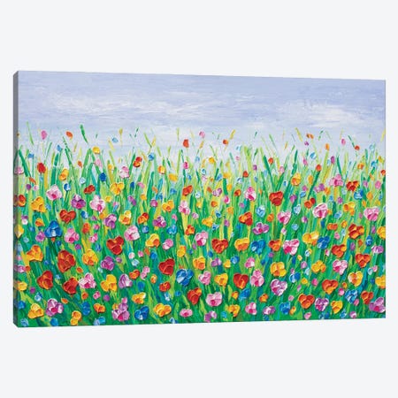 Summer Meadow Canvas Print #OTK179} by Olga Tkachyk Art Print