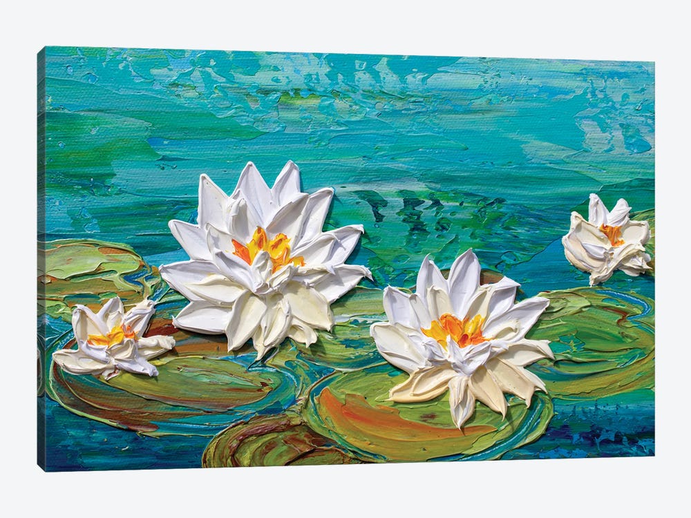 Water Lily Lake by Olga Tkachyk 1-piece Canvas Wall Art