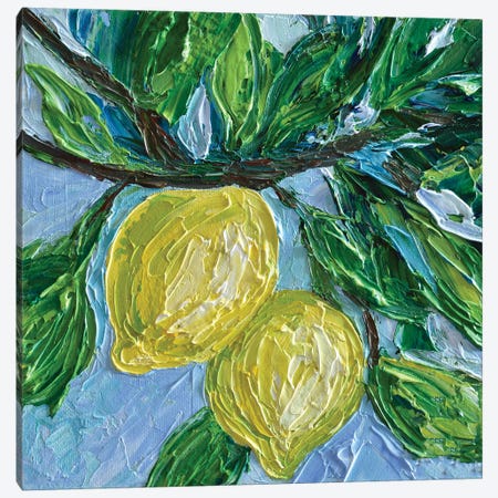 Lemons Canvas Print #OTK183} by Olga Tkachyk Canvas Artwork