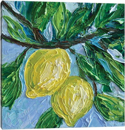 Lemons Canvas Art Print - Olga Tkachyk