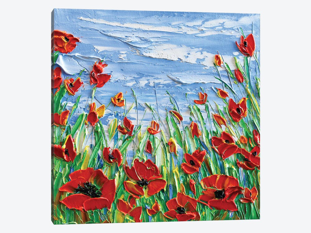 Red Poppies Meadow by Olga Tkachyk 1-piece Canvas Print