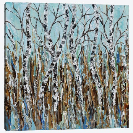 Birches Canvas Print #OTK18} by Olga Tkachyk Canvas Art