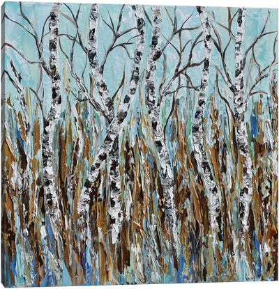 Birches Canvas Art Print - Olga Tkachyk