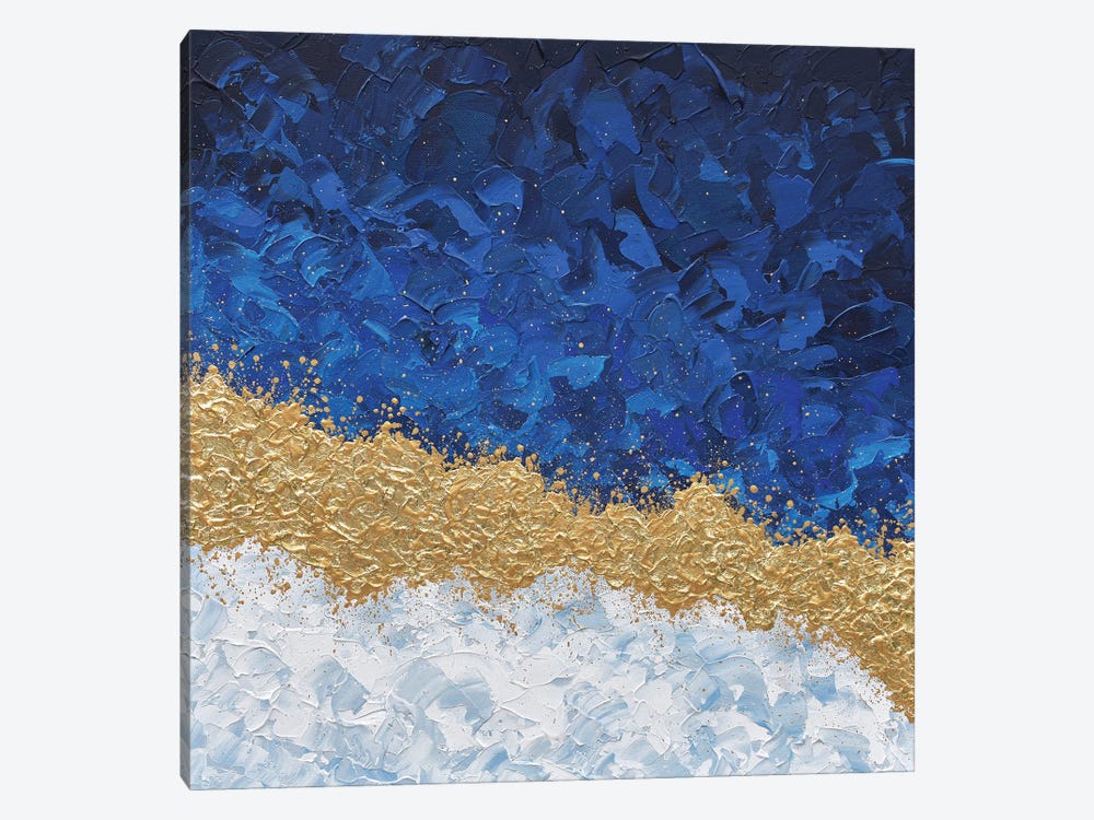 Navy And Gold by Olga Tkachyk 1-piece Canvas Artwork