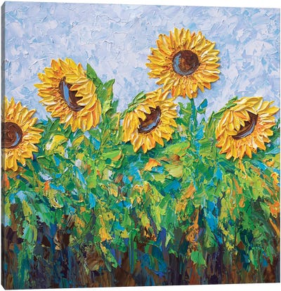 Sunflower Field Canvas Art Print - Olga Tkachyk