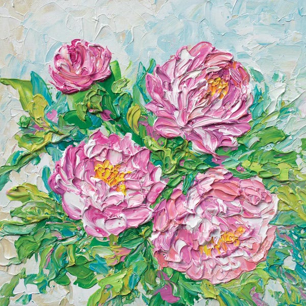 Peonies: Pink Peonies by Olga Tkachyk