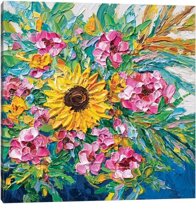 Be Like A Sunflower Canvas Art Print - Olga Tkachyk