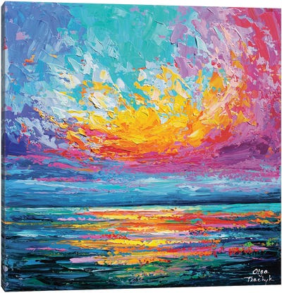 Pink Sunset Canvas Art Print - Olga Tkachyk