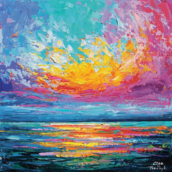 Ocean Sunrises & Sunsets: Pink Sunset by Olga Tkachyk