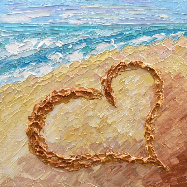 Olga Tkachyk: Heart On The Beach by Olga Tkachyk