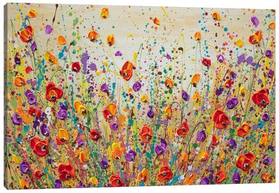 Sunset Meadow Canvas Art Print - Olga Tkachyk