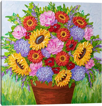 Floral Bouquet Canvas Art Print - Olga Tkachyk