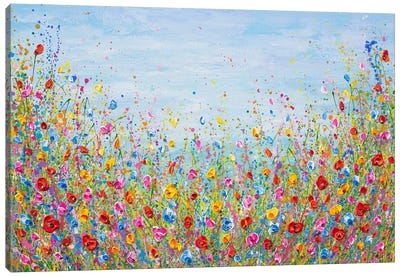 Wildflowers Canvas Art Print - Garden & Floral Landscape Art