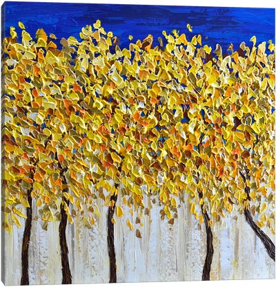 Golden Forest Canvas Art Print - Olga Tkachyk