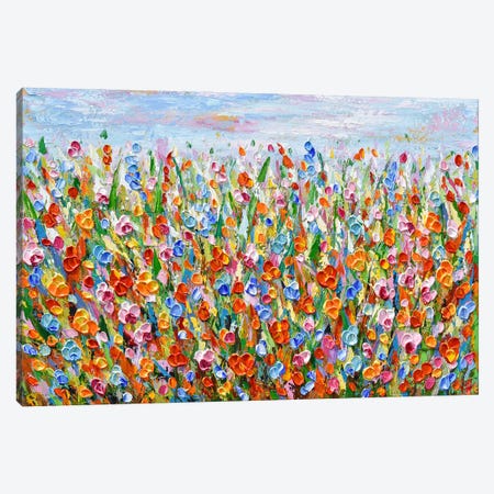 Meadow Joy Canvas Print #OTK219} by Olga Tkachyk Canvas Artwork