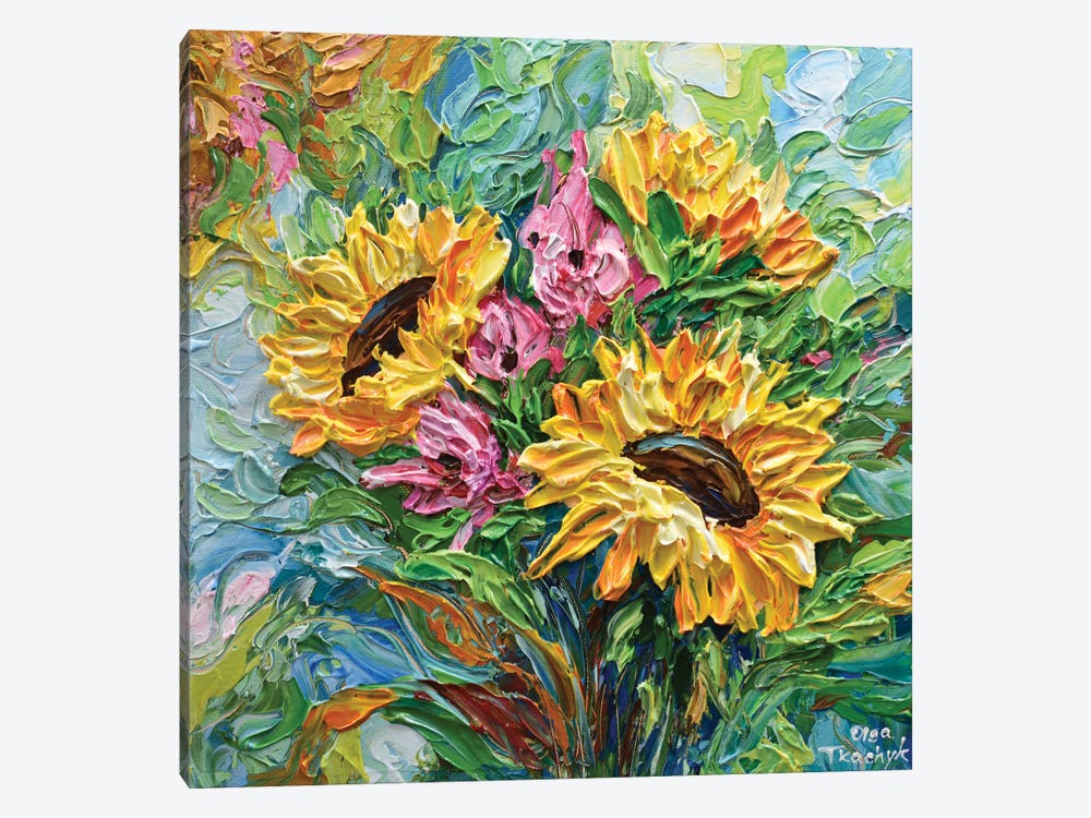 Sunflower Bouquet by Olga Tkachyk 1-piece Canvas Wall Art